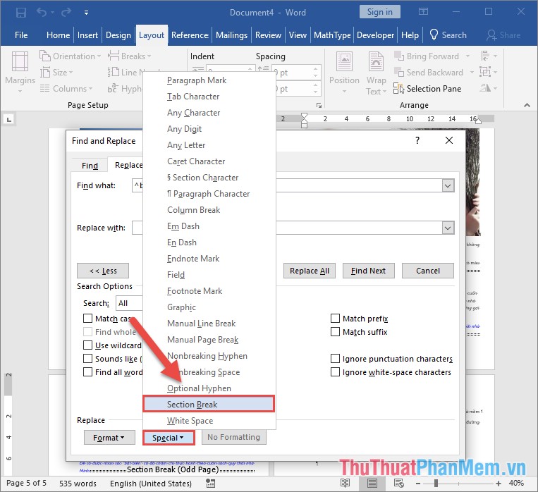 How to delete all Section Break in Word - TipsMake.com