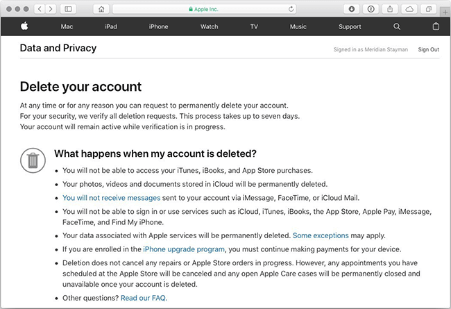How to delete an Apple ID account Picture 2