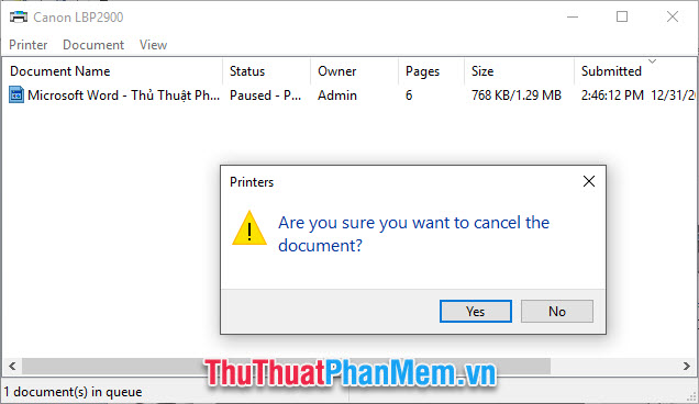 How to delete and cancel the print job immediately Picture 7