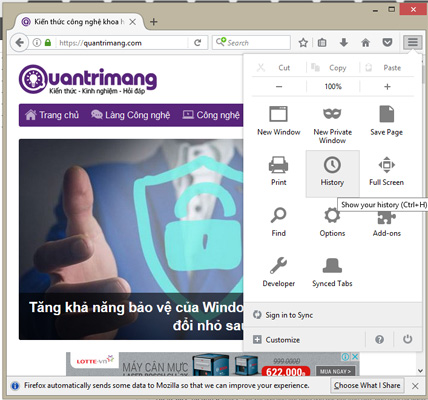 How to delete browsing history on Chrome and Firefox Picture 4