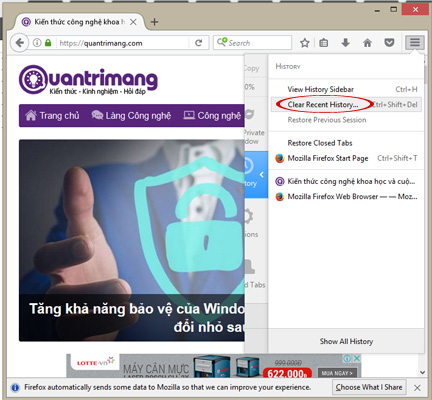 How to delete browsing history on Chrome and Firefox Picture 5