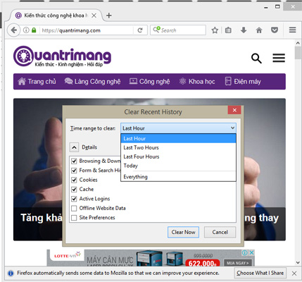 How to delete browsing history on Chrome and Firefox Picture 6