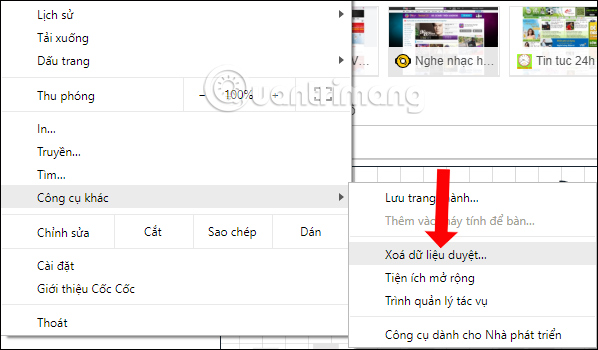 How to delete cache and cookies on Chrome, Firefox and Coc Coc Picture 7