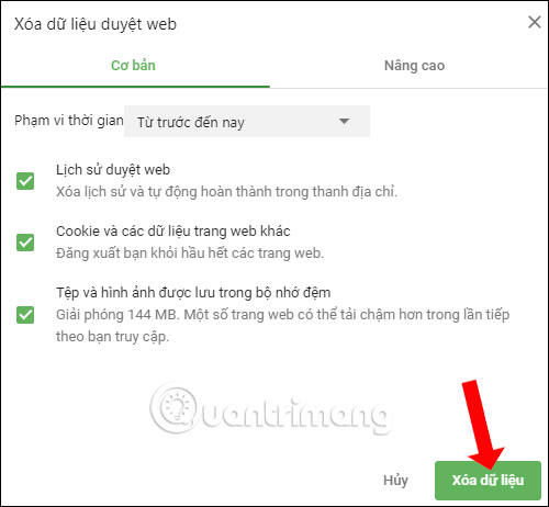 How to delete cache and cookies on Chrome, Firefox and Coc Coc Picture 8