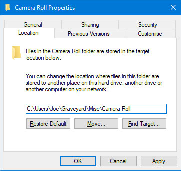 Изображение 1 из Как удалить папки Camera Roll и Saved Pictures в Windows 10