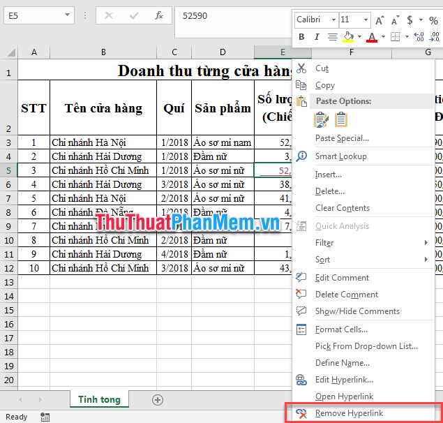 How to delete cells in Excel Picture 10