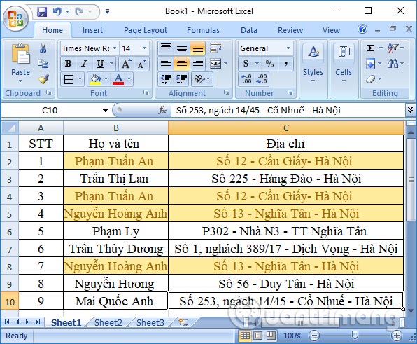 How to delete data, duplicate content in Excel Picture 8