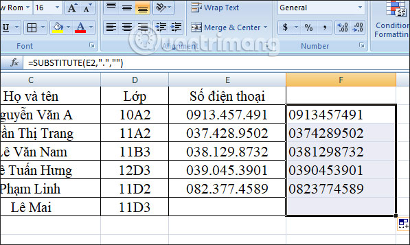 how-to-delete-dots-in-a-series-of-numbers-on-excel