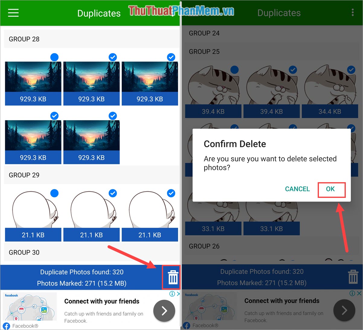 How to delete duplicate photos, the same photo on Android phones Picture 4