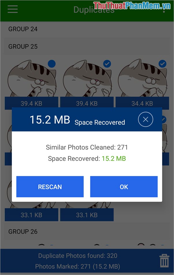 How to delete duplicate photos, the same photo on Android phones Picture 5
