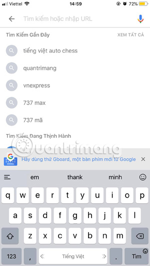 How to delete Google application history on the phone Picture 1