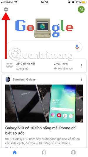 How to delete Google application history on the phone Picture 2