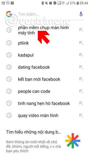 How to delete Google application history on the phone Picture 9
