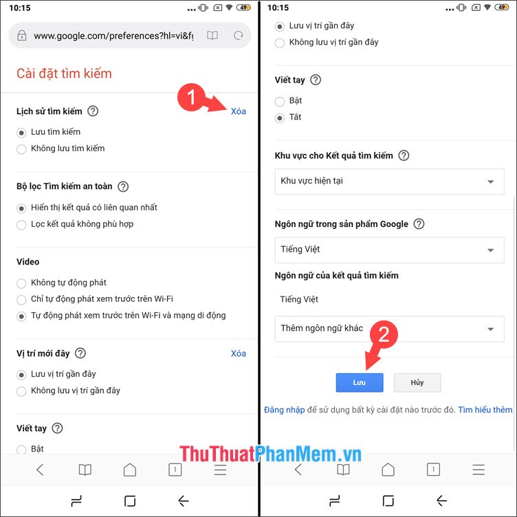 How to delete Google search history on iPhone, Samsung, Xiaomi phones Picture 7