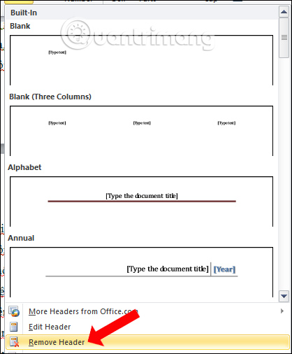 how to delete header and footer in word 2017