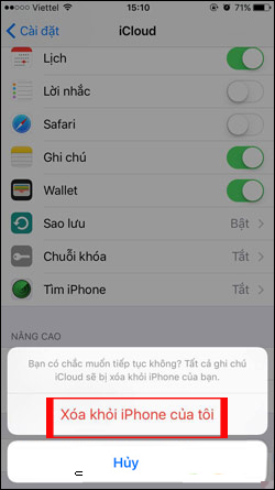 How to delete iCloud account on iPhone Picture 5