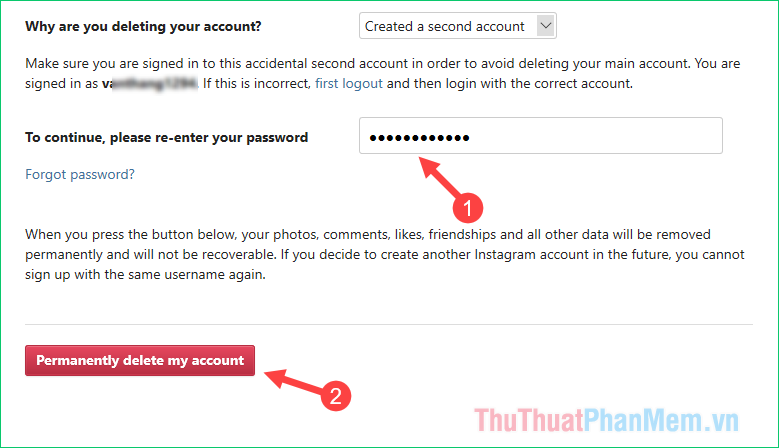 How to delete Instagram account thoroughly, permanently Picture 3