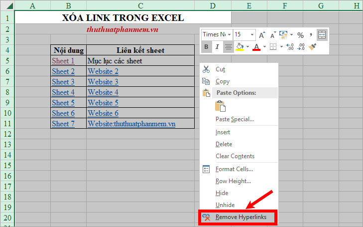 excel delete links not working