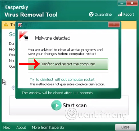 How to delete malicious programs using Kaspersky Virus Removal Tool Picture 10