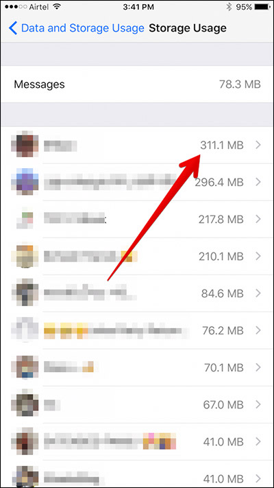 How to delete multimedia files in WhatsApp chat history on iPhone Picture 3