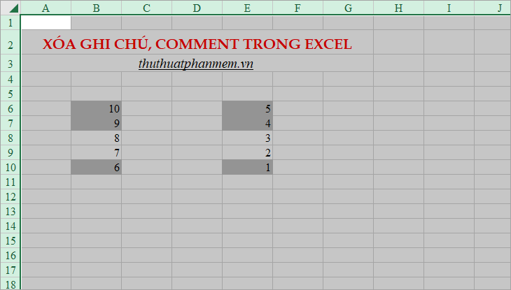 How to delete notes, comments in Excel Picture 10