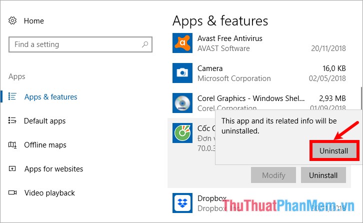 How to delete, remove software on Windows 10 computers Picture 6