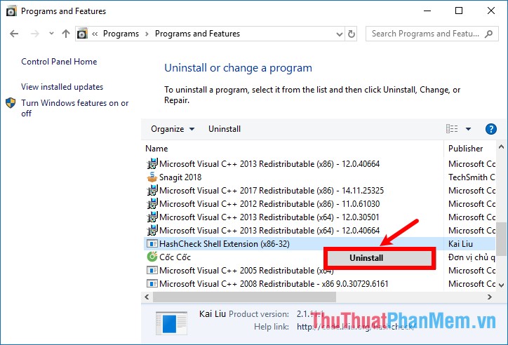 How to delete, remove software on Windows 10 computers Picture 9