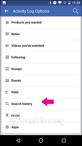 How to delete search history on Facebook? Picture 10