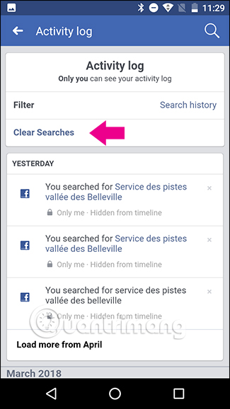 How to delete search history on Facebook? Picture 11