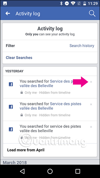 How to delete search history on Facebook? Picture 12