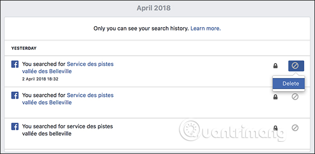 How to delete search history on Facebook? Picture 18