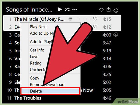 How to Delete Songs from iTunes Picture 6