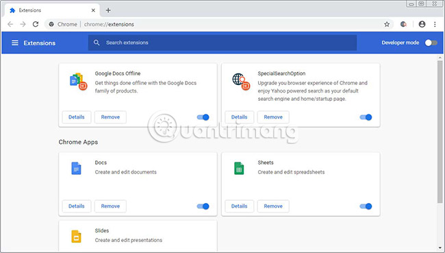 How to delete SpecialSearchOption on Chrome and another browser Picture 2