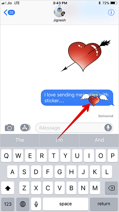 How to delete sticker in iMessages on iPhone and iPad Picture 1