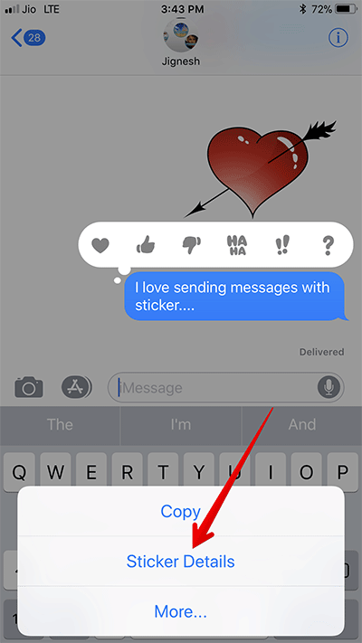How to delete sticker in iMessages on iPhone and iPad Picture 2