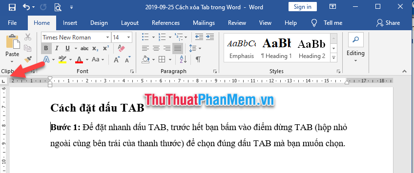 How to delete Tab in Word Picture 11