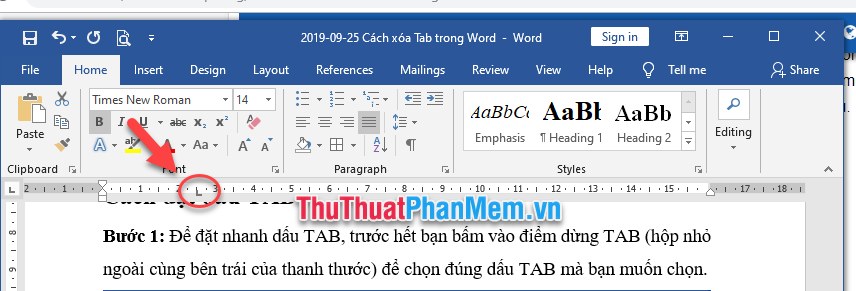 How to delete Tab in Word - TipsMake.com