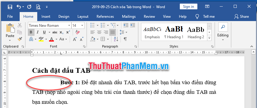 How to delete Tab in Word Picture 14