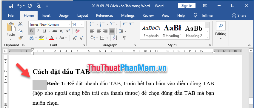 How to delete Tab in Word Picture 17