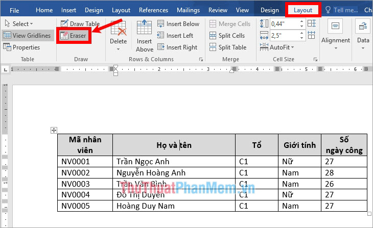 How To Delete A Line In Word Table