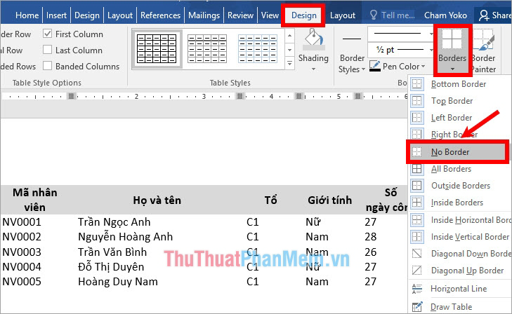 How to delete table lines in Word Picture 9