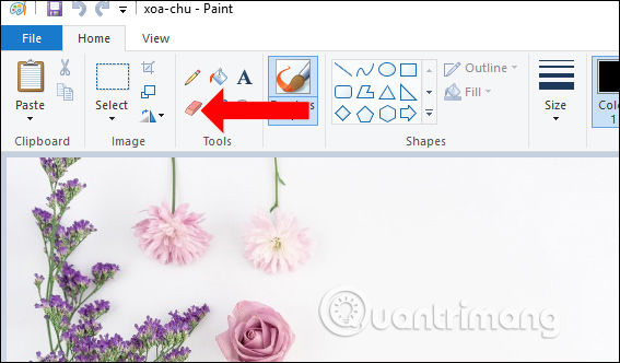 Picture 1 of How to delete text in photos with Paint