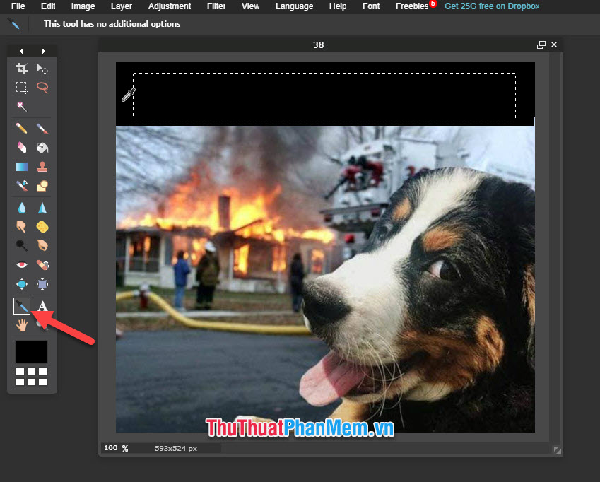 How to delete text on photos in Photoshop Online Picture 7