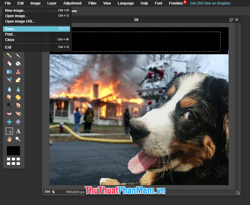 How to delete text on photos in Photoshop Online Picture 8
