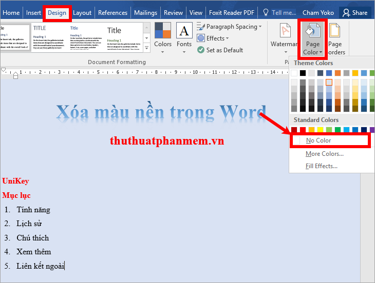 Picture 19 of How to delete the background color in Word