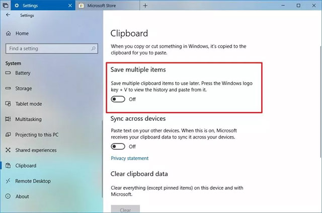 How to delete the clipboard on Windows 10 Picture 3