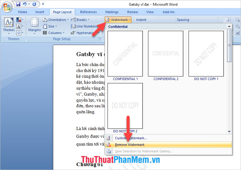 How to delete Watermark, delete stamps in Word documents Picture 8