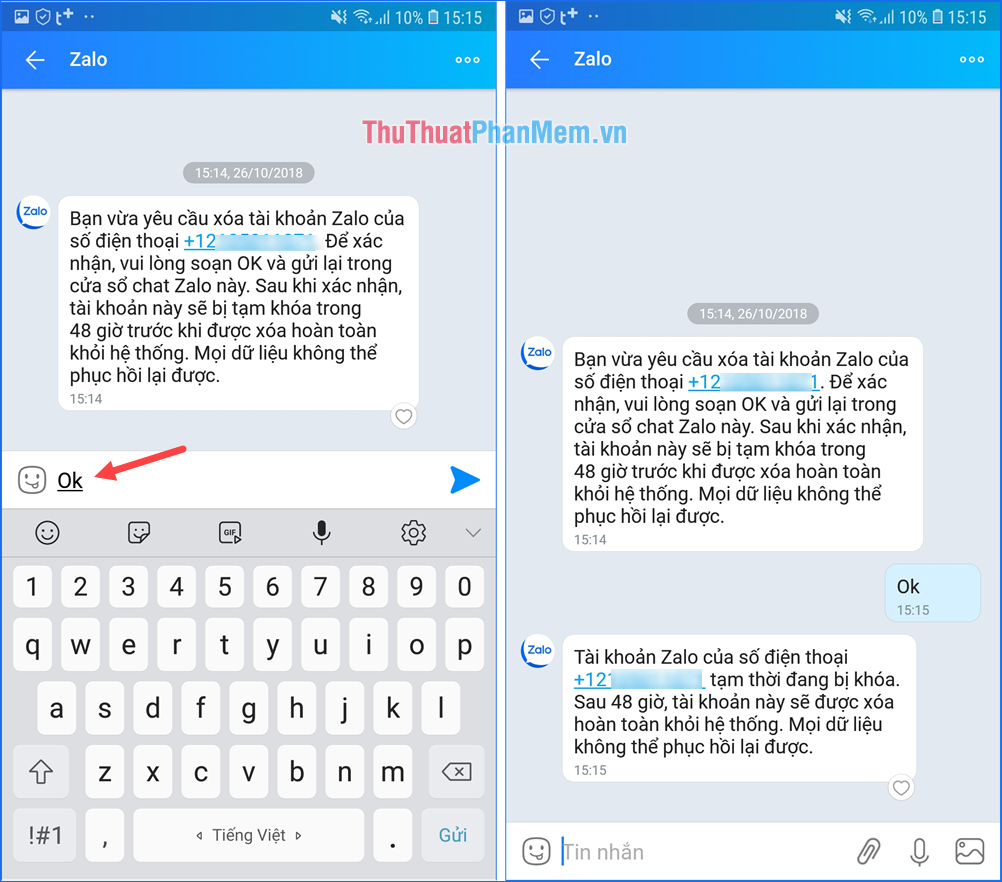 How to delete Zalo accounts permanently Picture 6