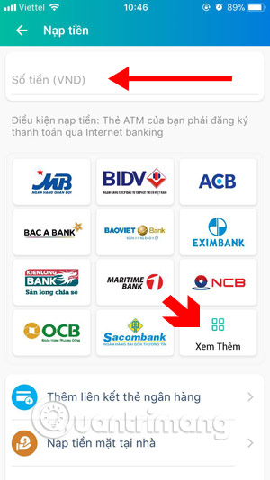 How to deposit on ViettelPay Picture 2