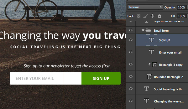 How to design a website in Photoshop (Part 2): Create a Landing page for travel websites Picture 10
